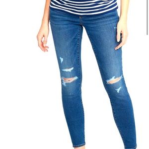 Old Navy rockstar side panel maternity jeans